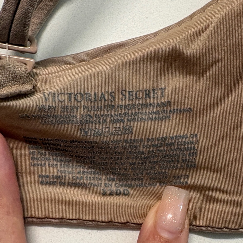 Victoria's Secret Lace Embellished Bra - Brown Y2K - Picture 4 of 6